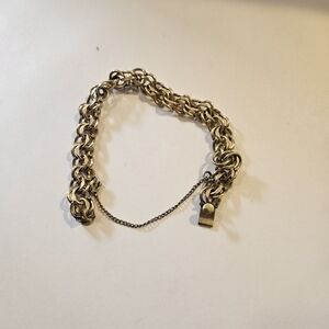 Vtg Jacoby Bender Double LinkGold Chain Bracelet 12k GF 7.5 Inches